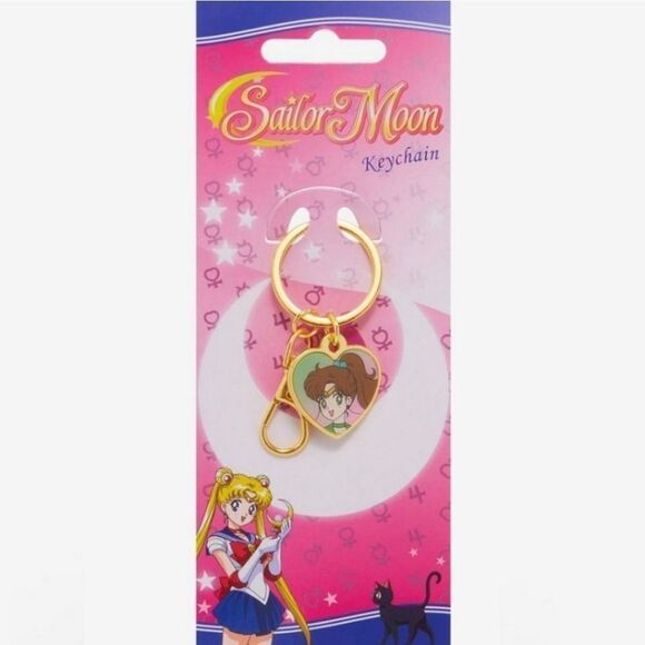 Sailor Moon Sailor Jupiter Heart Charm Keychain - Picture 1 of 2
